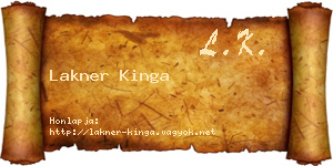 Lakner Kinga névjegykártya